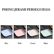 5277 - Square Straw Plate / Serving Plate / Fruit Plate / Fruit Container / Snack Plate l small squa