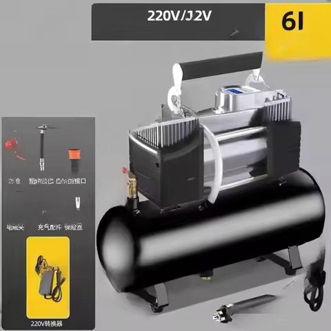 High quality automotive air compressor pump 12V/220V 2.5L/4L/6L portable tire pump electric motorcyc