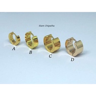 YES-H 1pc Korean Fashion Titanium Steel Earrings | M.S Stud Huggie Gold Rose 3 sizes : 1 Pc for 1 si