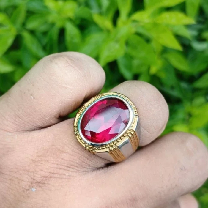 Cincin Batu Permata Merah Siam Bangkok