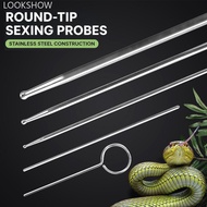 LOOKSHOW Snake Sexing Probe Stainless Steel Gender Detector for Corn Snake King Snake Hognose Rounde