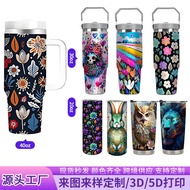 3DUV Printing 30oz Car Cup 5D Pattern Thermos Cup Color Printing Screen Printing Stainless Steel 40 