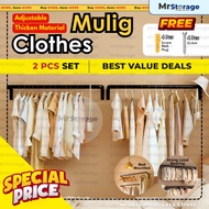 MR.STORAGE Mulig Penyangkut Ampaian Baju Besi Gantung Pengantung Clothes Bar Besi Palang Penyidai Pa