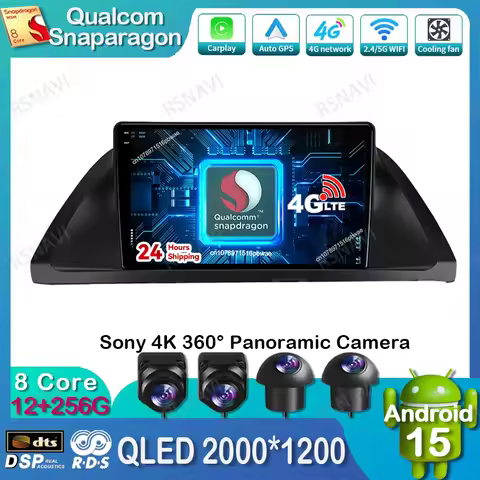 Android 15 Car Radio For Honda Odyssey 2005 - 2010 GPS Navigation Wireless Carplay Auto Head Unit Qu