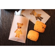 100pcs Cute Bear Cranberry Biscuit Nougat Self-adhesive Packaging Bag Plastic Pouch Gift Bags For Cookies Candy