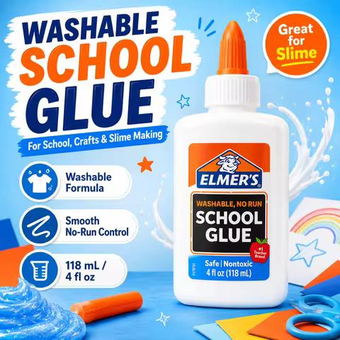 Elmer’s Glue 118ml 147ml 240ml Slime Glue Washable Non Toxic All Purpose for Slime Craft Paper Schoo