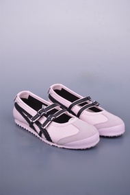 Onitsuka Tiger MEXICO 66 TGRS รองเท้า Mary Jane สำหรับผู้หญิง สไตล์บัลเล่ต์สีชมพู "ชมพูดำ"