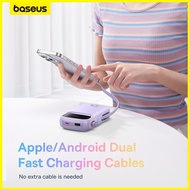 ☫ ❧ ❥ Baseus Qpow2 Power Bank 20000mAh 10000mAh PD Fast Charging Powerbank Built in Two Cables Port