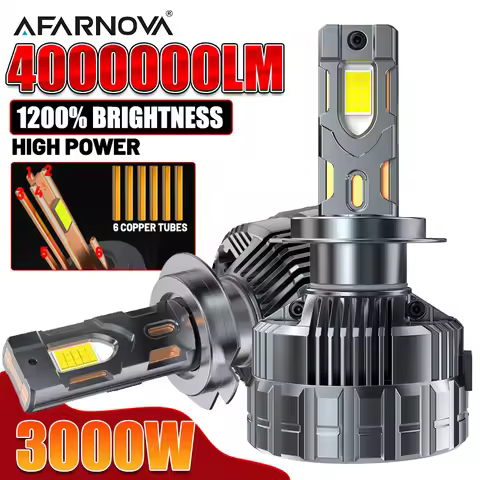 3000W 40000000LM LED Headlight Bulbs H7 H4 H11 9005 9006 HB3 HB4 9012 H1 Canbus 6 Copper Tubes Auto 