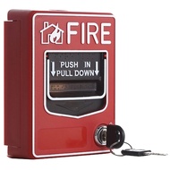 Handheld Fire Emergency Button Resettable Alarm Switch Wired Emergency Fire Alarm Station Manual Cal