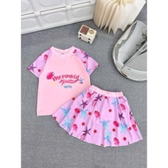 Bikini Kids (12-45kg) Bk sao biển. Bikini sao biển "Mermaid Baby" thiết kế chân váy xòe họa tiết sa