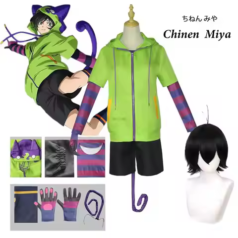 Chinen Miya Cosplay SK8 The Infinity Cosplay Costume Chinen Hooded Zipper Miya Wig Hoodie Jacket Tai