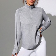 Áo hoodie dài tay có khóa kéo trơn cho nữ Áo nỉ có khóa kéo mùa thu