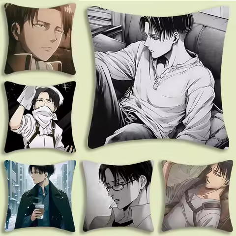 Levi Ackerman Attack On Titan Pillow Covers Cartoon Sofa Decorative Home Double-sided Printing Short
