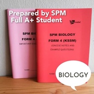 A+ SPM KSSM 2025 Biology Notes Essay Questions Form 4 and 5 victoriactual