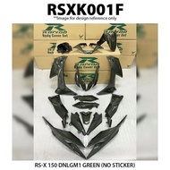 Cover Set RS-X 150 No Sticker Rapido DNLGM1 GREEN Coverset Kosong Plain Colour RSX150 RSX 150 Hijau Lumut Motor Parts