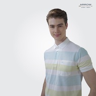 ARROW เสื้อโปโล  ทรง Comfort  สีขาว ลายริ้ว รหัส MPCC554