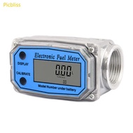 Picbliss Anti-Interference Fuel Meter Digital Fuel Meter Water Flow Meter Flowmeter Metal