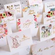 European Flower Bronzing Greeting Wishes Card Happy Birthday Love Thank You Wish All The Best Miss Y