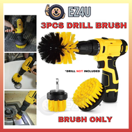 [EZ4U] 3PCS Drill Brush Heavy Duty Scrubber Stiff Bristle Cleaning Tools
