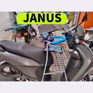 Janus car seat for babies, folding powder-coated iron folding chair, Janus motorbike seat, scooter s