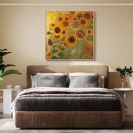向日葵與金色的靜謐II - 黃油畫風向日葵掛畫/植物風景/太陽花