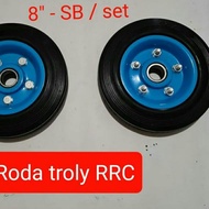 8" inch trolley wheels with rubber tires 8" inch trolley rubber wheels