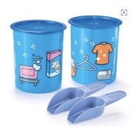 Tupperware Cleankeep One Touch Canister Small 2L 2pcs + Scoop (2pcs)