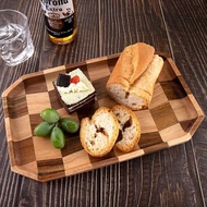 Acacia Wooden Checkerboard Tray Rubber Wood Acacia Wood Fruit Breakfast Tray Wooden Household Deskto