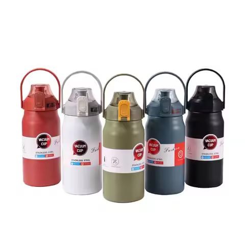 Large Steel Vacuum Bottle 800ml 1000ml 1200ml 1500ml Double Wall Sports Cooler Office Vacuum Flask