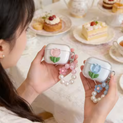 flower pendant case For Lenovo LP2pro LP5 PRO LP23 LP3pro LP40pro LP19 LP12 LP80pro Case Silicone ea