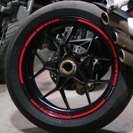 Original Motorcycle Wheel Stickers Decals 17/18 Inch Reflective Rim For Z800 Kawasaki Vespa 300 Gts 