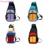 FRANCESCO Girl Crossbody Bag, Shoulder Bag with Earphone Hole Sling Chest Bag, Camping Accessories Waterproof Oxford Fabric Casual Mini Backpack Travel Bag