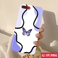 HP [H95] Case iphone 6+/ 7+/ 8+ Casing & Protective Cover Butterfly Motif Mattehp For All Types of C