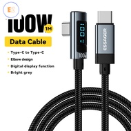EZ Essager 100w 7a 90Β° Usb-c to Usb-c Cable for Fast Charging Ipad Macbook Pro Xiaomi Samsung and Hu