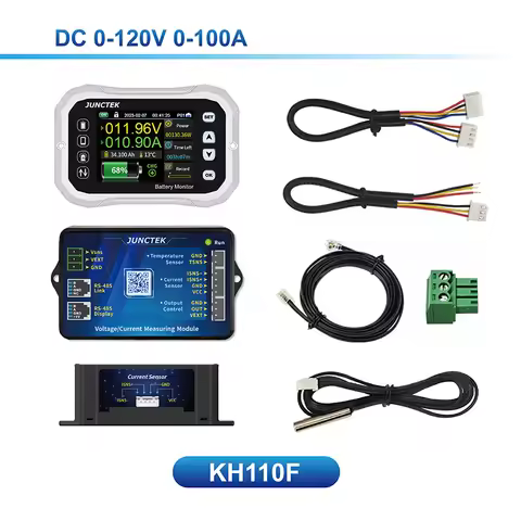 Battery Monitor Bluetooth KH110F DC 120V 100A Battery Tester Voltage Current VA Battery Coulometer C