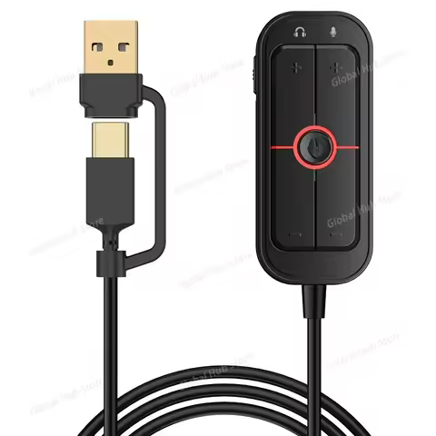 Sound Card PIVA GS10 External Independent 7.1 Channel TypeC Gaming 3.5 Mm Headphone Audio Converter 