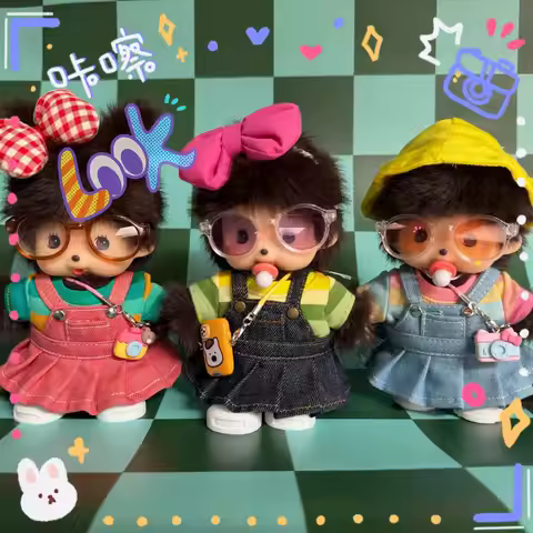 For Monchichichi Dolls Clothes Cute Fashion Dress Strap Skirt Colorful Super Cute Beautiful Cowboy S