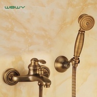 All Copper Antique Shower Set Shower Shower Set Handheld Shower Simple Wall-Hanging Shower European Style Shower Head