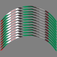 12Pcs Strip Motorcycle Wheel Sticker 14 13 Inch Wheel Decal Waterproof Rim Tape for Kawasaki J300 J1