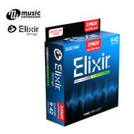 (ของแท้) สายกีตาร์ไฟฟ้า Elixir Strings #16550 Guitar Strings with OPTIWEB Coating 3 Pack Super Light