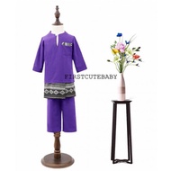 🔥READYSTOCK🔥 PURPLE (1-2tahun) FCB BAJU MELAYU BUDAK WITH SAMPIN UNGU