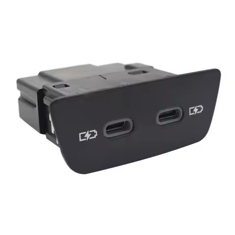 3G5 035 718 A For VW ID4 Atlas Touran Double USB Charging Port 3G5035718A Rear Dual Type-C Plugs