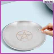 aesthetic lamp Astrology Pentagram Plate Star Candle Holder Wiccan Candlesticks Dining Table Decorations Silver Tray Supplies The Bell Altar Jewelry Astrology Plate Jewelry Plate/Restaurant Plate/Bowl Household