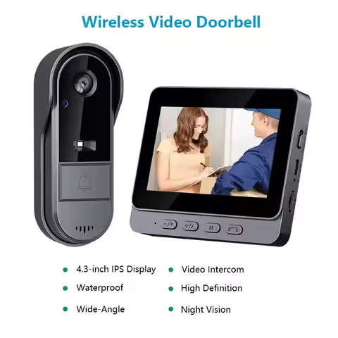 Outdoor Wireless Intercom Doorbell Night Vision HD LPS Video Doorbell Surveillance Camera Smart Home