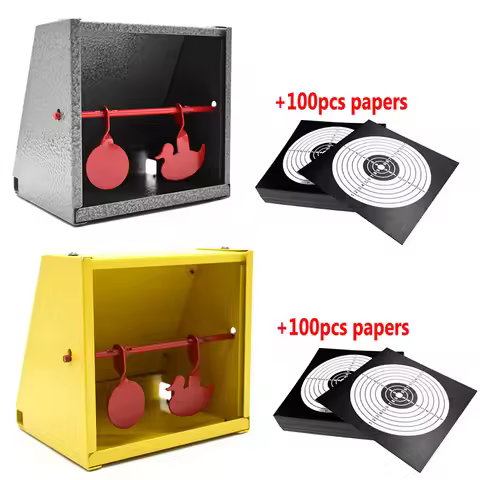Tactical Shooting Target 14CM Metal Target Box 100PCS Aim Paper Sheets for Gun Rifle Airsoft Shootin