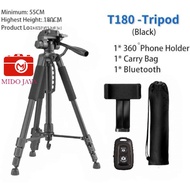 T180 Tripod T-180 For Camera and Mobile Phone with Tripod Height 180cm