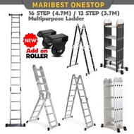 16 STEP (4.7M) / 12 STEP (3.7M) ALUMINIUM MULTIPURPOSE LADDER M37 / M47 / MULTIPURPOSE UNIVERSAL LADDER WORK PLATFORM