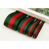 Green Stripe Gucci Strap As Shoe Decoration Accessories, Slippers, Bags, Hats