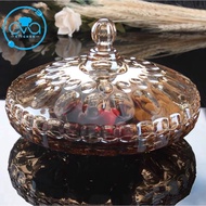 High Quality Divided Crystal Glass Jam Tray with Golden Polka Dot Pattern / Jam Bowl CNY 510-9BV M36